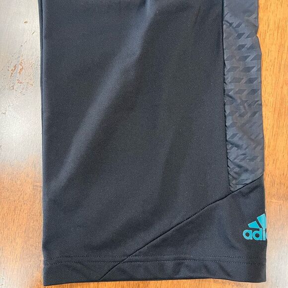 Vintage Adidas Men’s Track Pants XL Black Blue Wide-Leg Nylon Panels Drawstring - Picture 3 of 8